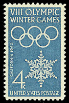 1960 Winter Olympics Stamp.
