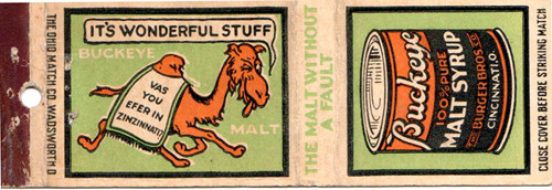 Camel matchbook.