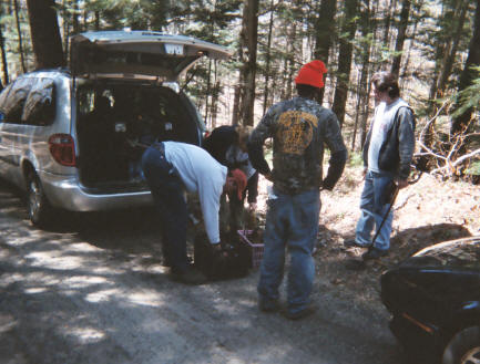 loading the van.