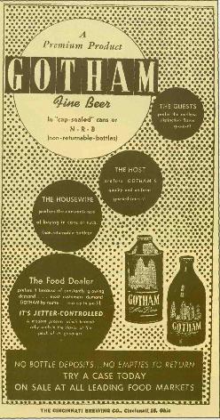 Gotham Beer ad.