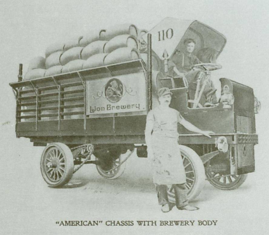 Pre-prohibition Lion Beer truck