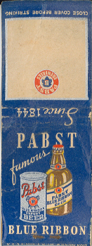 Pabst matchbook.