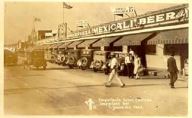 A bar in Tijuana, note all the cars parked in front, probably from the US.