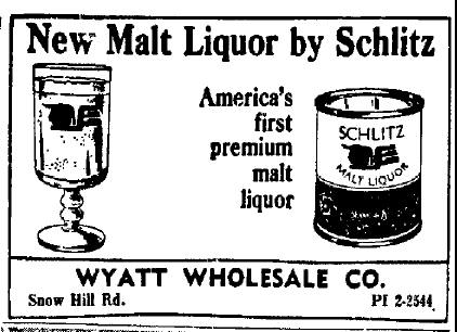 Schlitz Malt Liquor Ad 2.