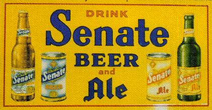 Senate Beer sign, 1940s.