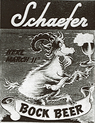 Seuss Bock beer ad.