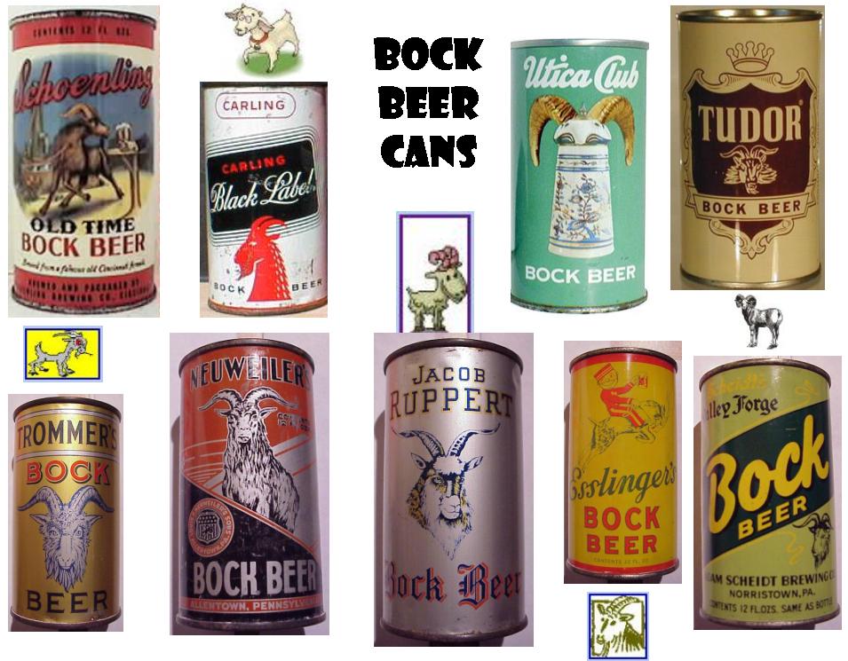 beer can. Bock Beer cans are often